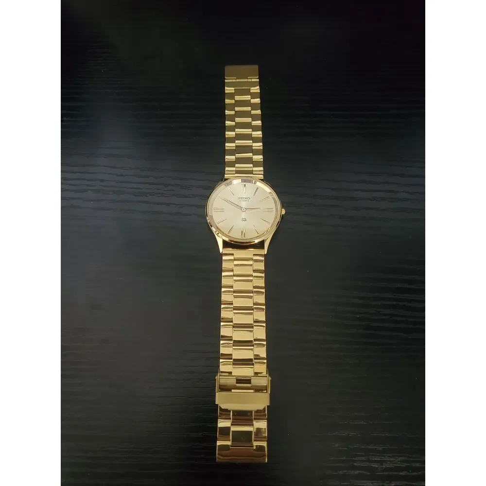 🔥NEW Seiko Slim SQ23 Gold Tone Men's Quartz 41mm Watch GORGEOUS! - Picture 2 of 4